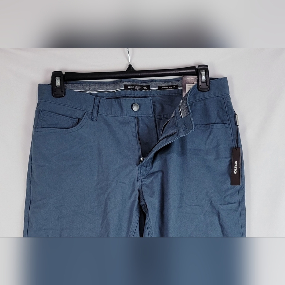 $90 Michael Kors Mens Parker Slim-Fit Stretch Pants - Picture 5 of 9